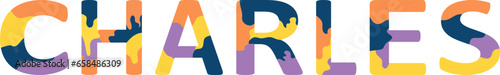 Charles Colorful 3d Abstract Text name