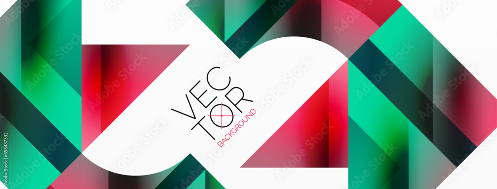 Geometric background with squares, triangles, circles. Shapes harmoniously interact, creating visually striking design for digital designs, presentations, website banners, social media posts Geometric background with squares, triangles, circles. Shapes harmoniously interact, creating visually striking design for digital designs, presentations, website banners, social media posts