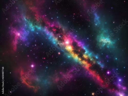 Cosmic Beauty: Abstract Galactic Nebulae Background