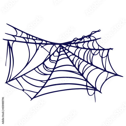 Spider Web hand drawn