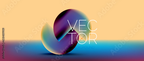 Podium background adorned with fluid gradient color geometric shapes. Eye-catching and modern design. The liquid gradients infuse element of fluidity and energy