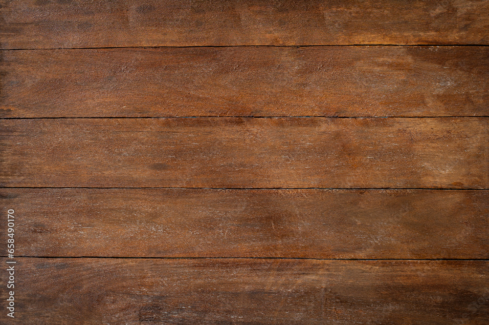 Obraz premium Old wooden texture background with brown planks and natural grain pattern
