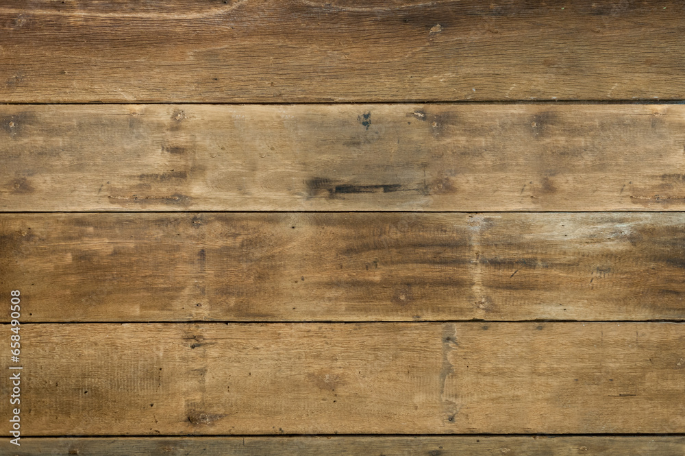 Fototapeta premium Old wooden texture background with brown planks and weathered surface