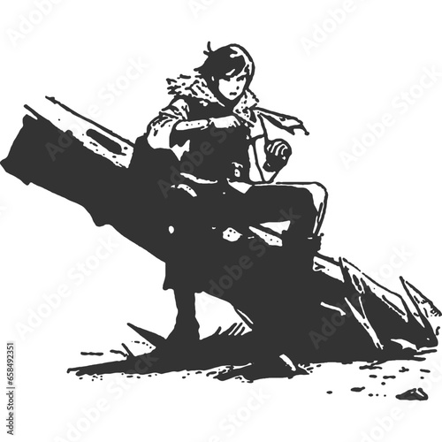 Gathering Strength Vintage Illustration Vector