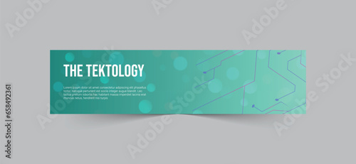 Elegant abstract technology linkedin banner template
