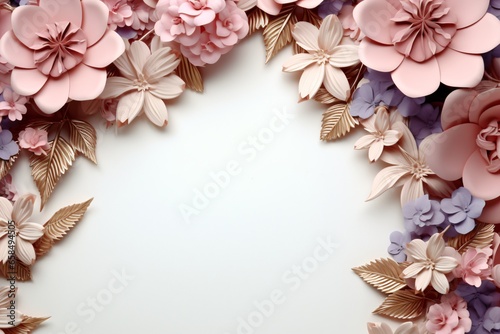 frame of flowers