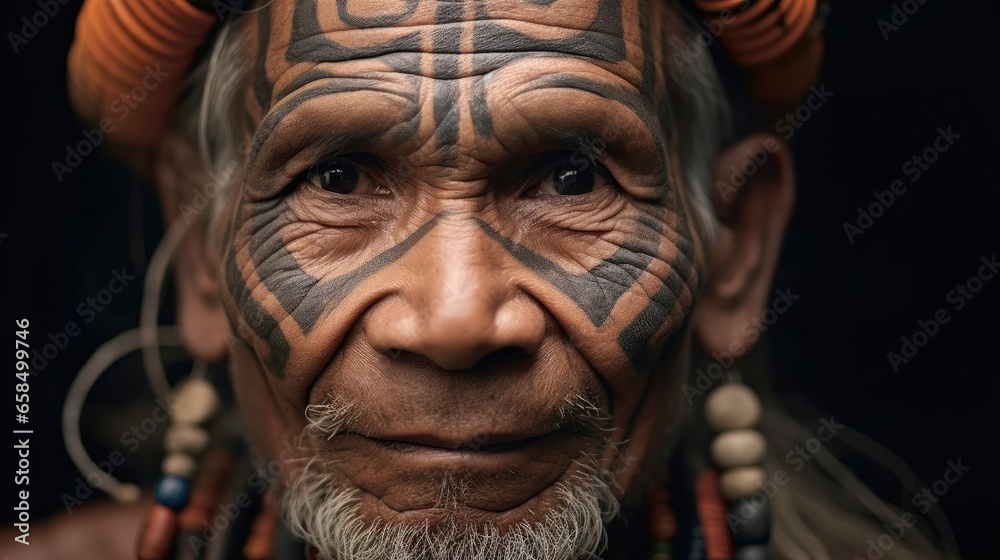 Portrait of old man African local typical inhabitant of the tribes. Portrait of old man African local typical inhabitant of the tribes.