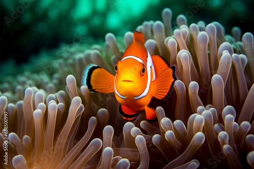 Generative AI : An anemonefish in a host anemone in Madagascar.