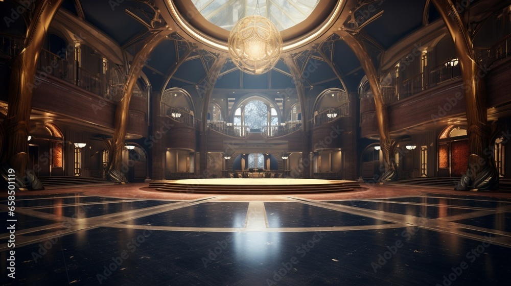 Obraz premium Generative AI : Advanced background High-end venue space 3D rendering