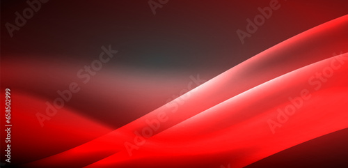 Neon-lit waves surge across background, mesmerizing dance of luminescence and motion. Dynamic backdrop captures essence of energy and modern aesthetics