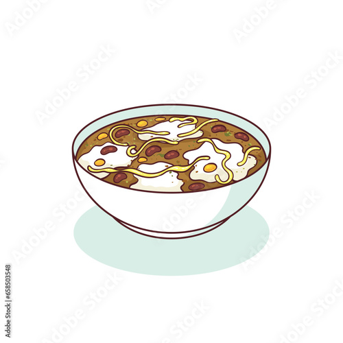 hand drawn ash reshteh food