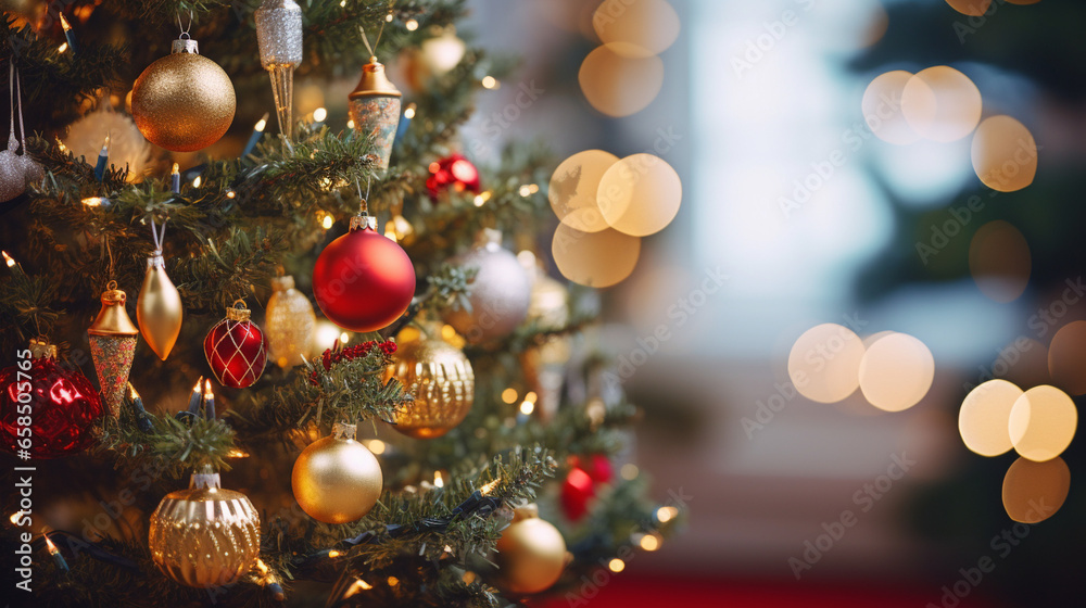 Christmas tree decoration background