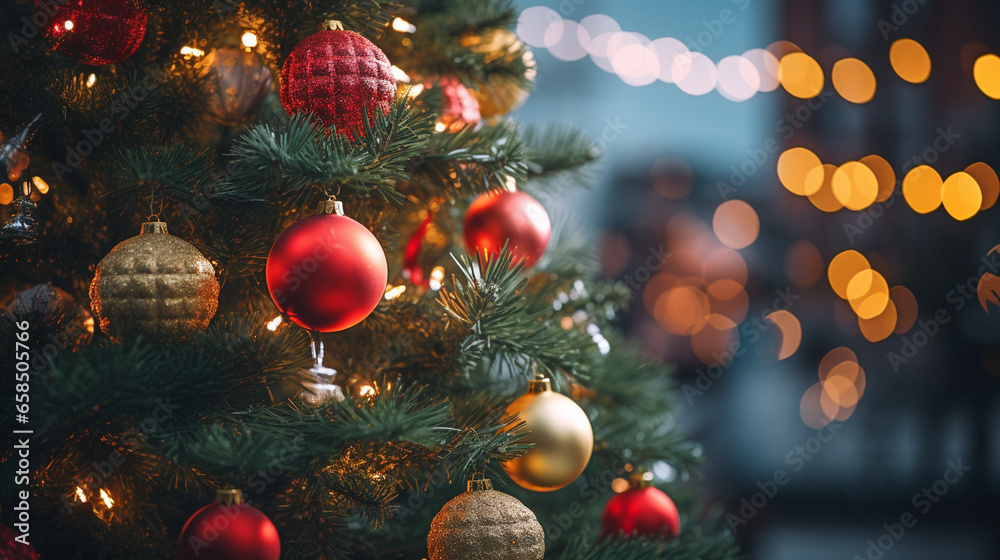 Christmas tree decoration background Christmas tree decoration background