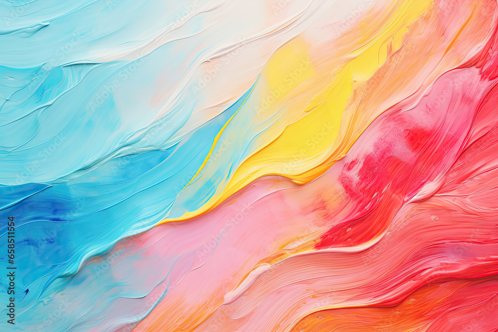 Abstract colorful painting with oil paint strokes Abstract colorful painting with oil paint strokes