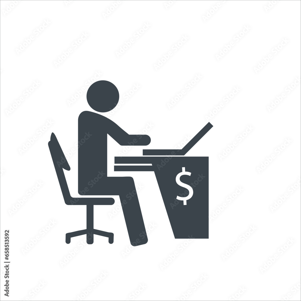 Accounting manager concept icon design stock illustration Accounting manager concept icon design stock illustration