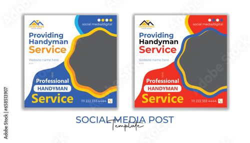 House or home repair handyman social media post