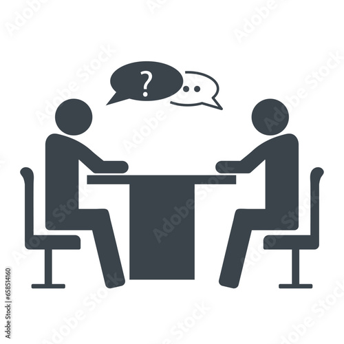 Interview concept icon design stock illustration