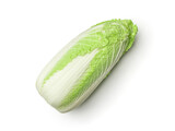 Fresh chinese cabbage on white