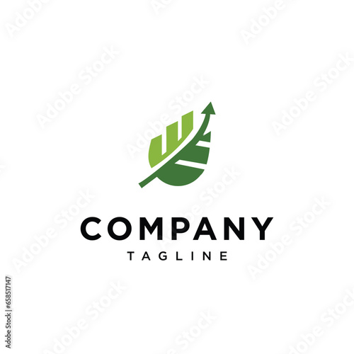 Invest nature leaf logo icon vector template.eps #658517147
