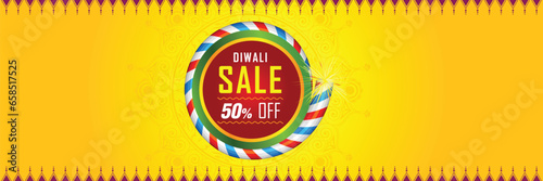 Diwali Sale Banner, Advertisement poster template, Indian festive sale vector background with creative elements