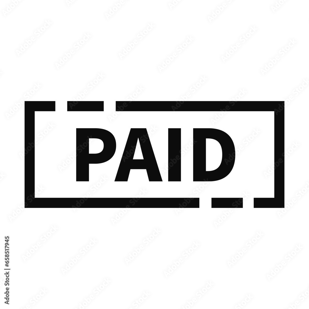 Paid Stamp In Black Line Rectangle Shape For Label Confirmation
Paid Stamp In Black Line Rectangle Shape For Label Confirmation