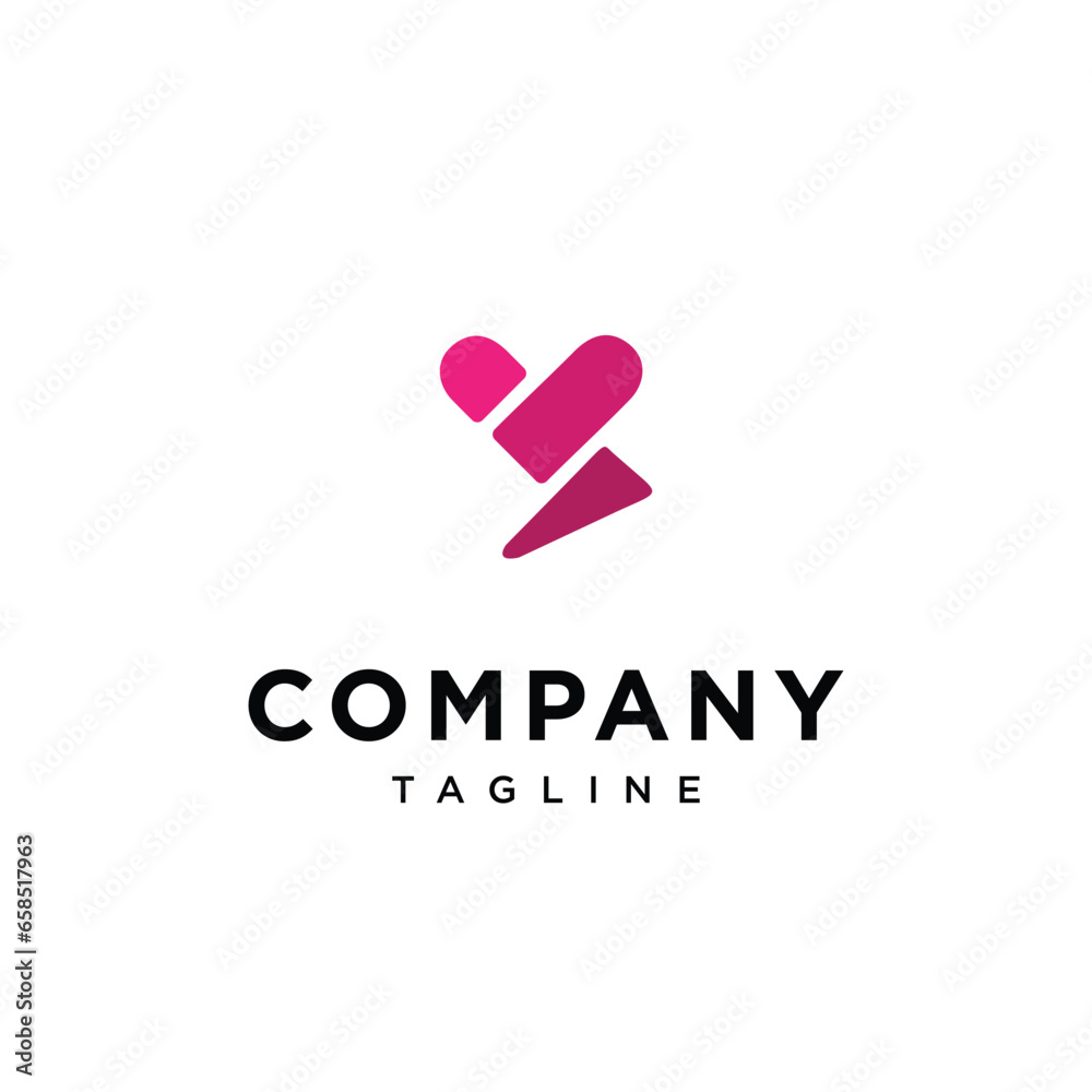 Love storm logo icon vector template.eps Love storm logo icon vector template.eps