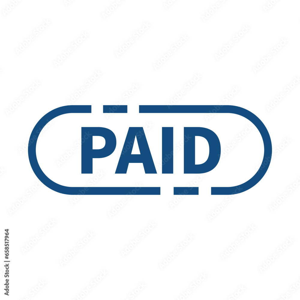 Paid Stamp In Blue Line Rounded Rectangle Shape For Label Confirmation
Paid Stamp In Blue Line Rounded Rectangle Shape For Label Confirmation