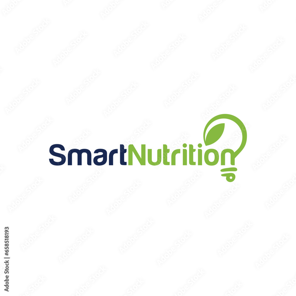 Smart Nutrition Word mark logo icon vector template.eps