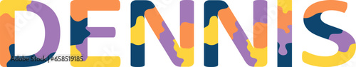 Φωτογραφία Dennis Colorful 3d Abstract Text name