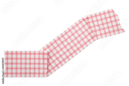 pink patterned sticker paper tape isolated on transparent background.