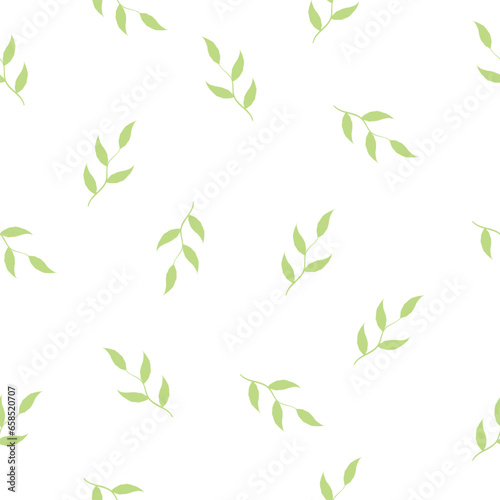 green leaves background seamless pattern design
