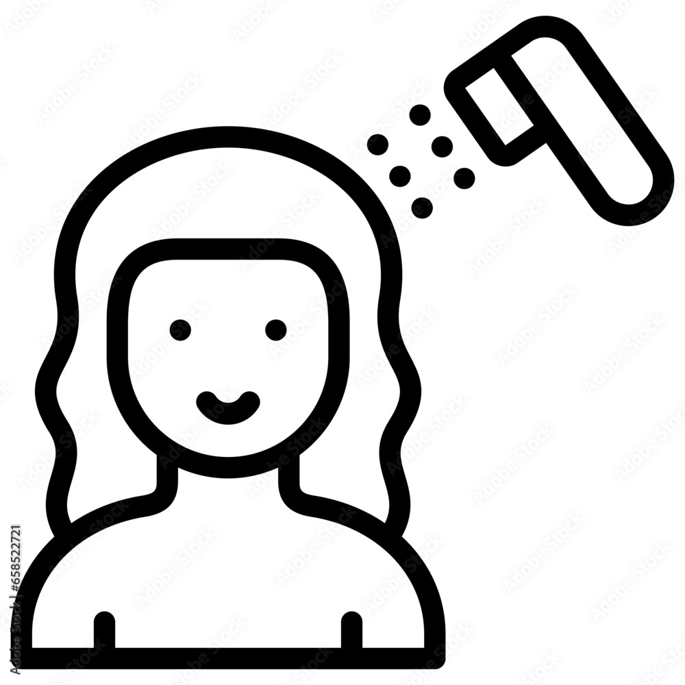 hair washing icon illustration design with outline hair washing icon illustration design with outline