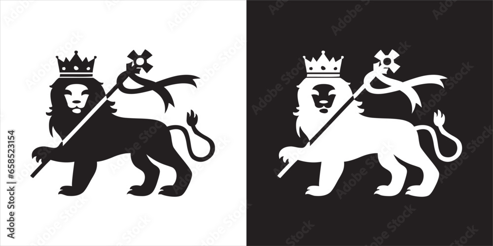  Illustration vector graphics of lion icon