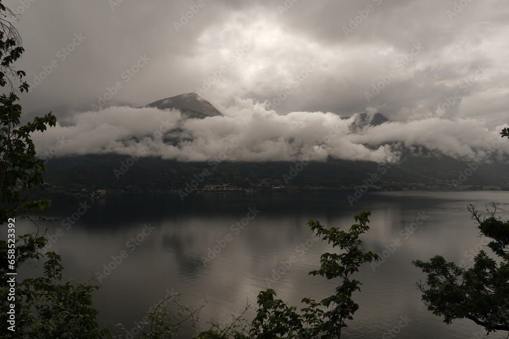 View of a glimpse of Lake Como View of a glimpse of Lake Como