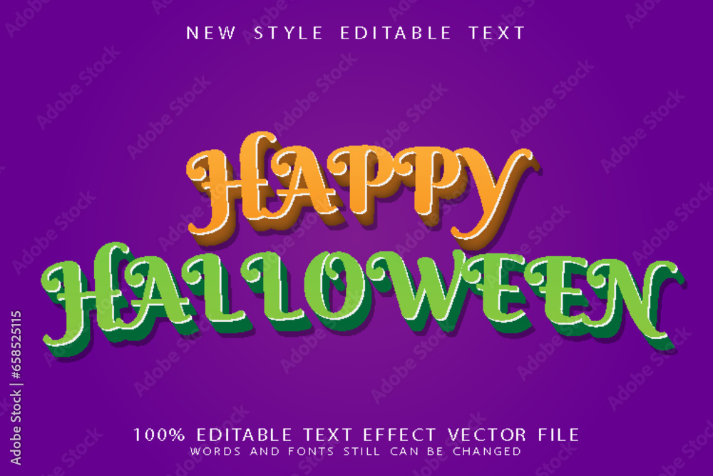 happy halloween editable text effect emboss modern style happy halloween editable text effect emboss modern style