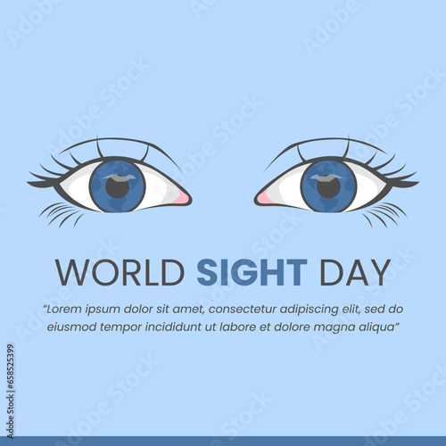 Illustration of eye suitable for World Sight Day