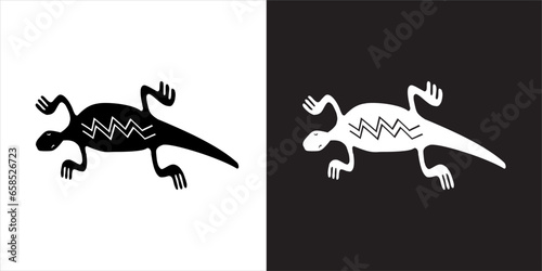 Fototapeta Naklejka Na Ścianę i Meble -  Illustration vector graphics of lizard icon