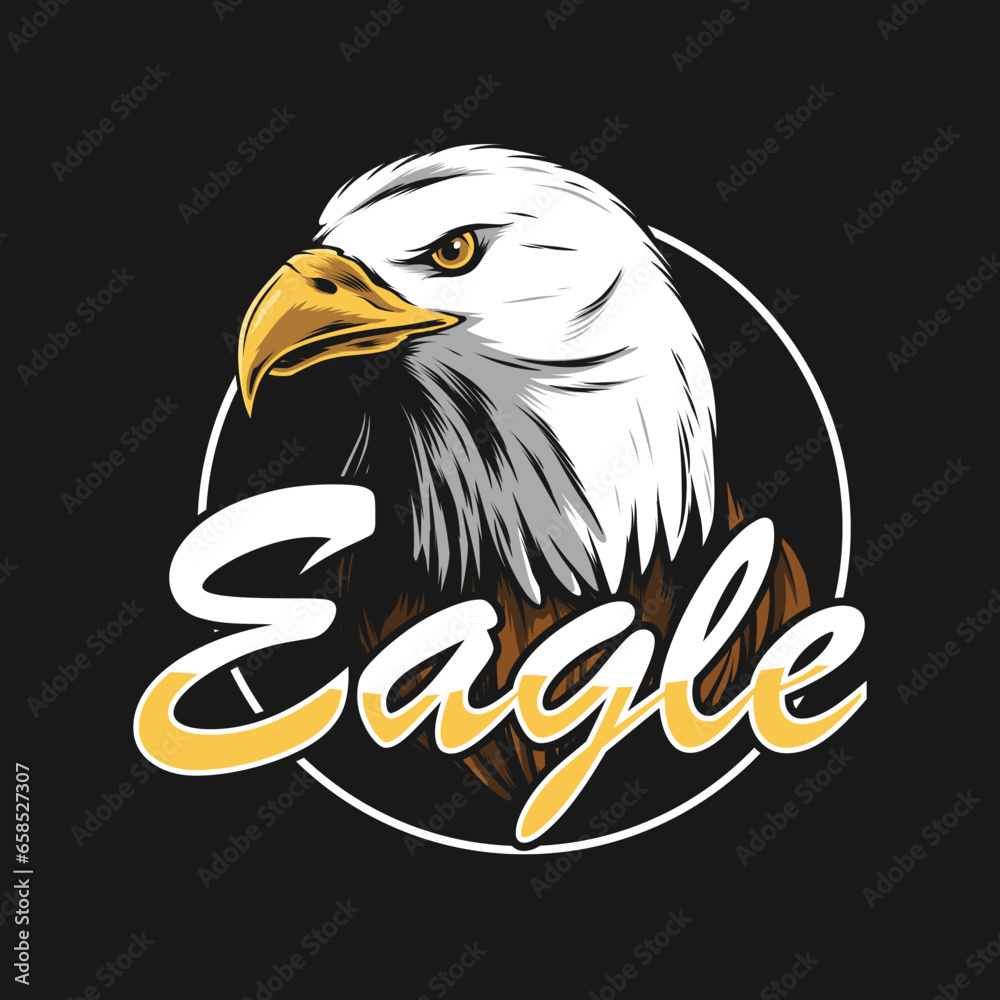 Fototapeta premium eagle head vector mascot illustration