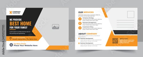 Corporate business modern eddm postcard design template, Real estate postcard template