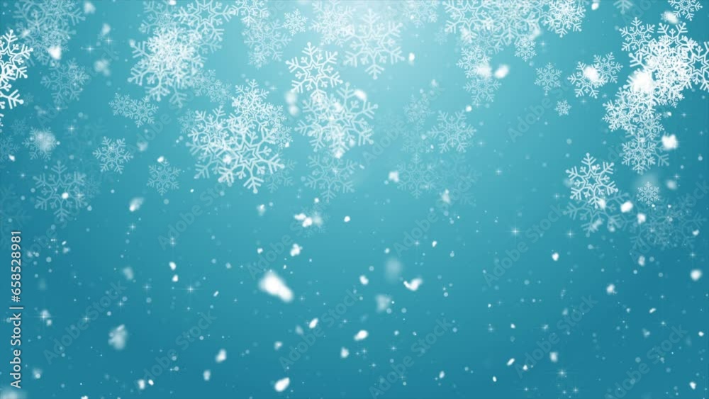 Christmas snowflake background. Winter Christmas Background. Seamless Loop Christmas snowflake background. Winter Christmas Background. Seamless Loop