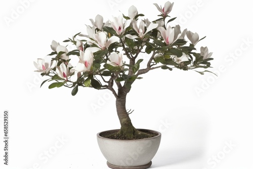 potted magnolia tree. Generative AI