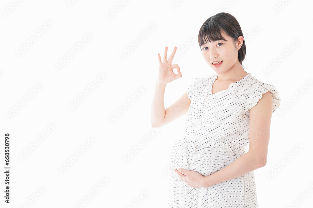妊娠した若い女性 妊娠した若い女性