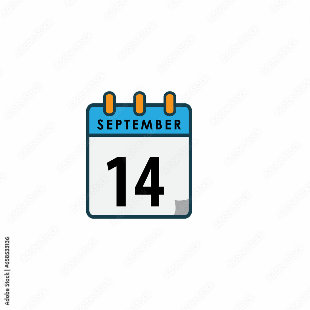 September date icon vector logo design template September date icon vector logo design template