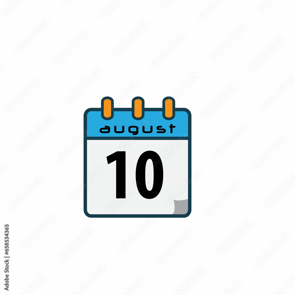 August date icon vector logo design template August date icon vector logo design template