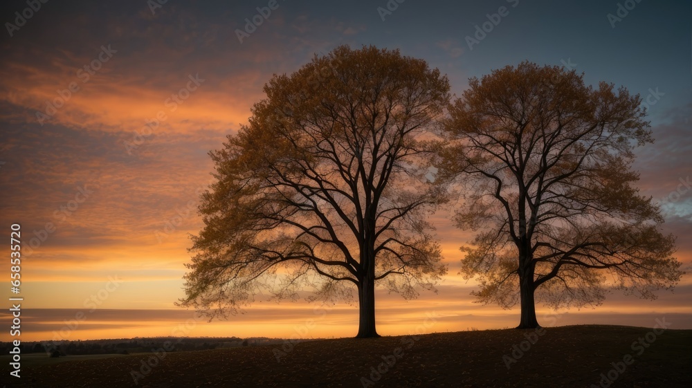 Mastering the Art of Low-Light Tree Photography at Twilight, Generative AI Mastering the Art of Low-Light Tree Photography at Twilight, Generative AI
