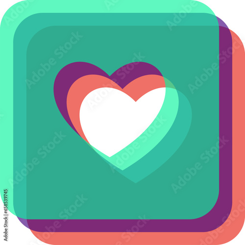 heart with colors icon