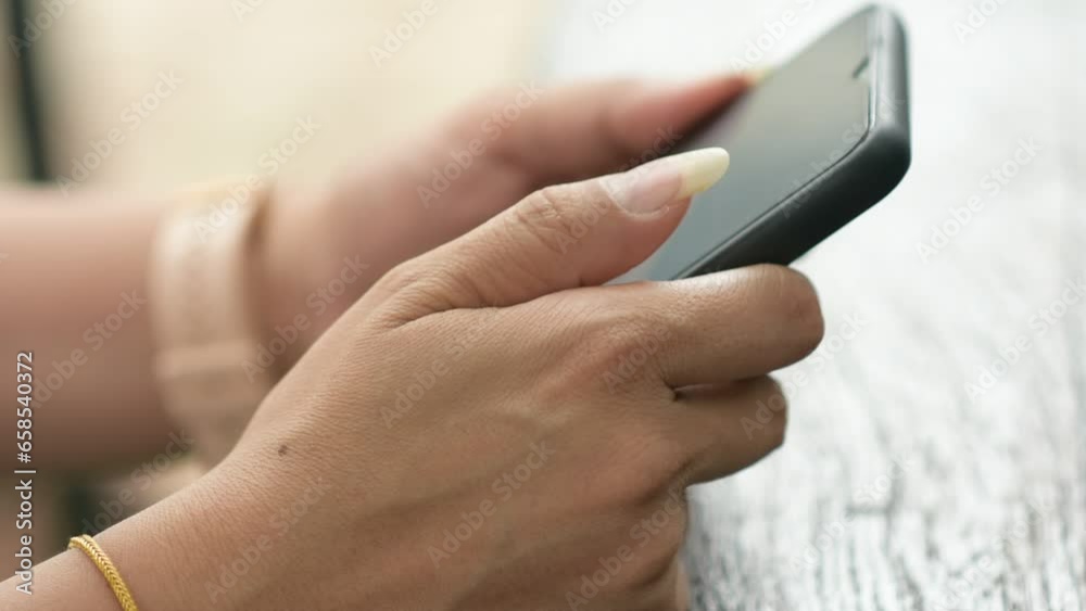 Closeup hand using phone concept IOT internet of things Closeup hand using phone concept IOT internet of things