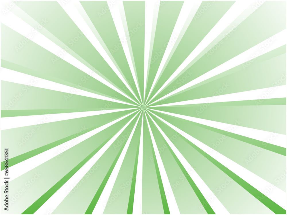 シンプルなグラデーションの集中線背景素材_爽やかなグリーン
