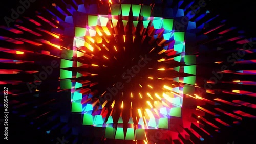 Rotated equalizer VJ loop background colored music video 