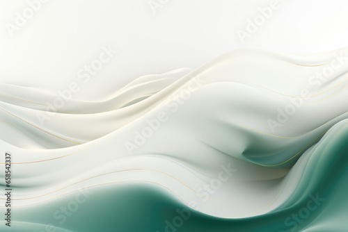 abstract green gold and white wave background